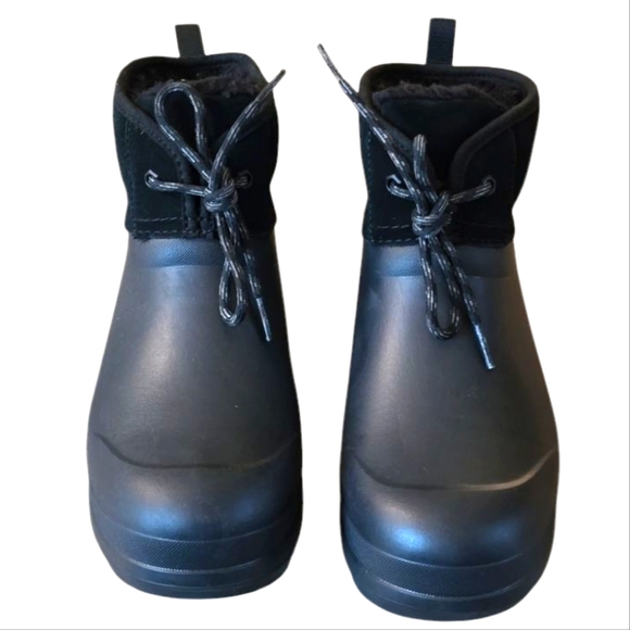 UGG TASMAN X LACE BLACK WATERPROOF RUBBER WOOL RAIN BOOTS SIZE 8 WOMEN - Picture 5 of 10